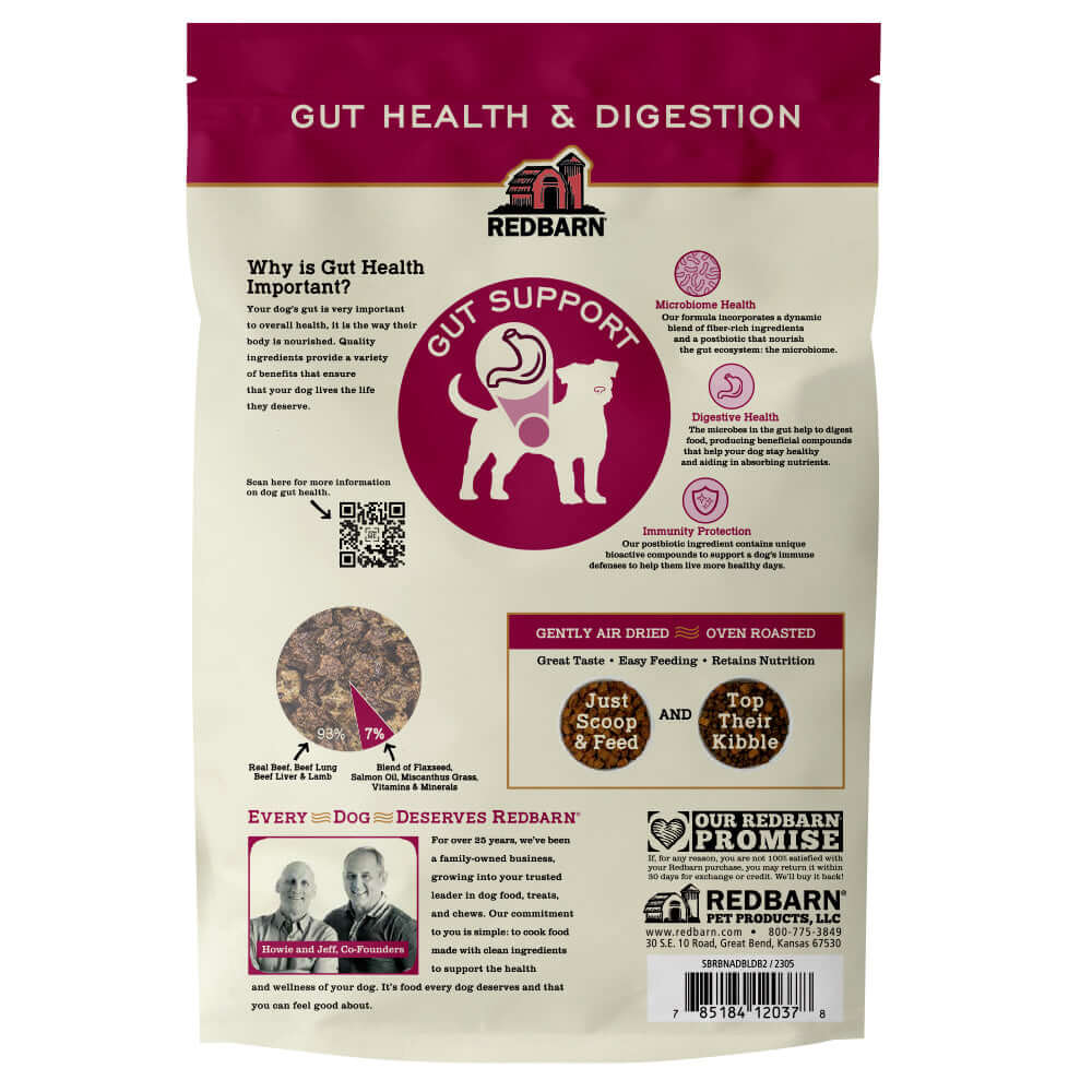 Back of the pack explaining why Gut Health is important