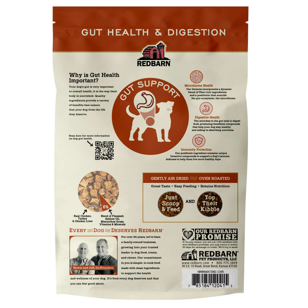 Back of the pack explaining why Gut Health is important