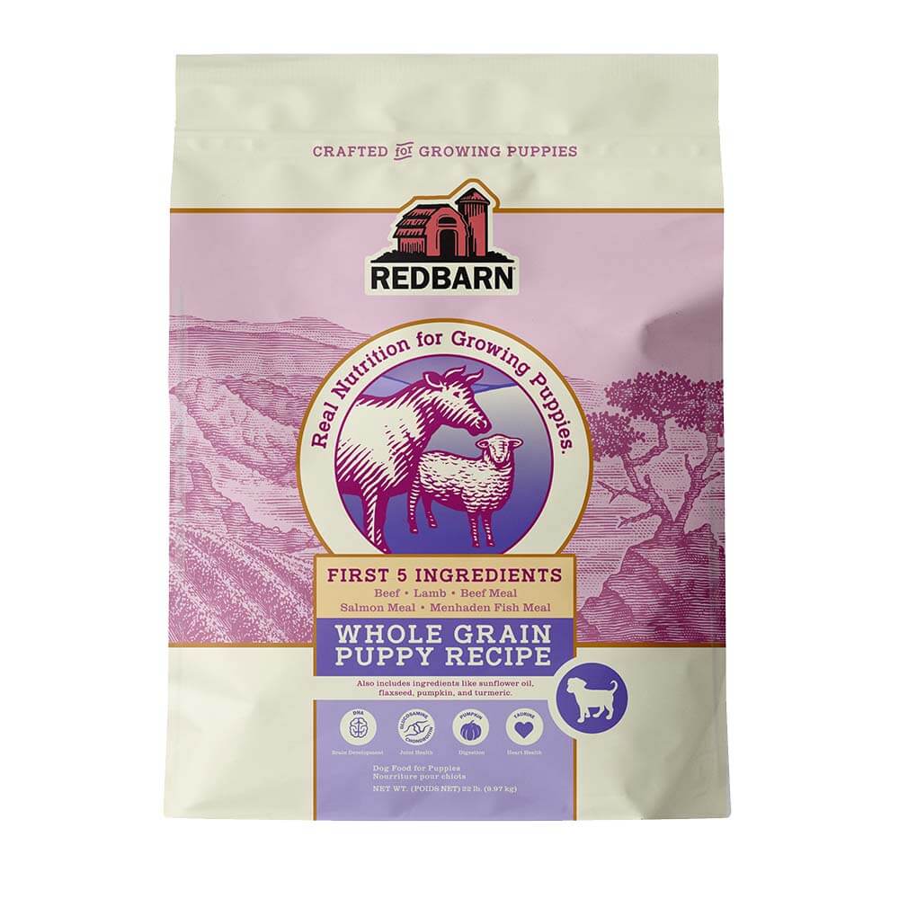 Product image of the 4lb Redbarn Grain-Free Puppy Recipe Dog Food bag