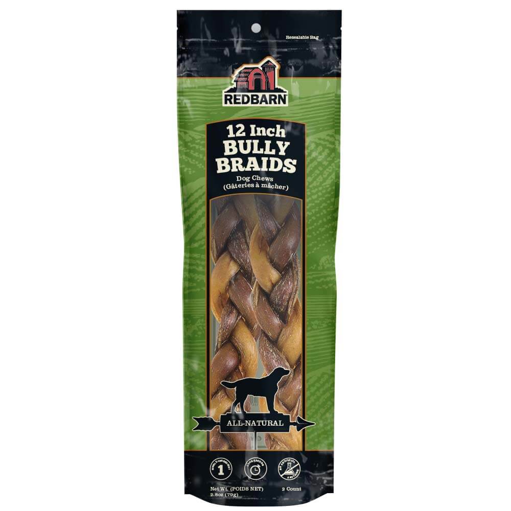 Redbarn Braided Bully Stick - 3pk