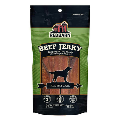 Redbarn Beef Jerky All-Natural Esophagus Dog Treats Package