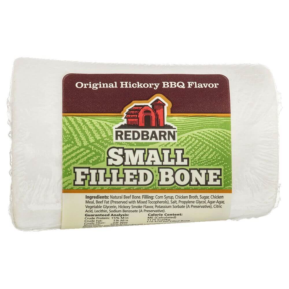 Product image of the Redbarn Small Filled Bone Hickory BBQ Flavor