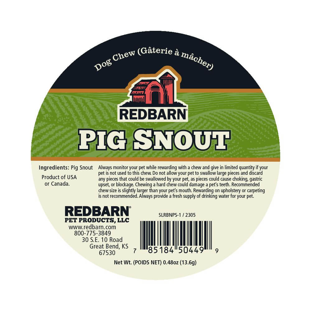 Redbarn Pig Snouts - Safety Warning Label