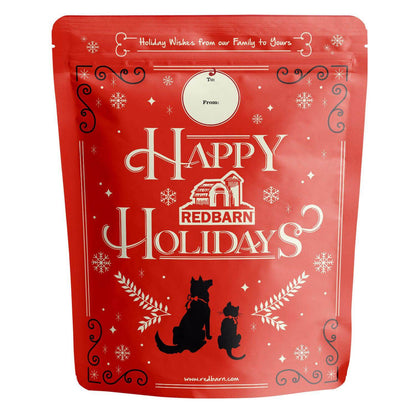 Redbarn Holiday Gift Bags which reads Happy Holidays