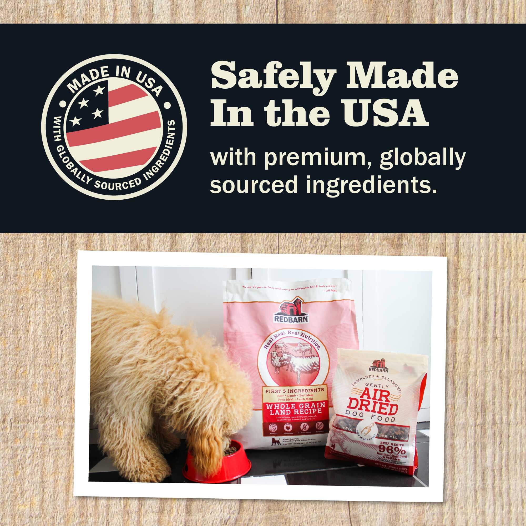 Safely Made in the USA with premium, globally sourced ingredients