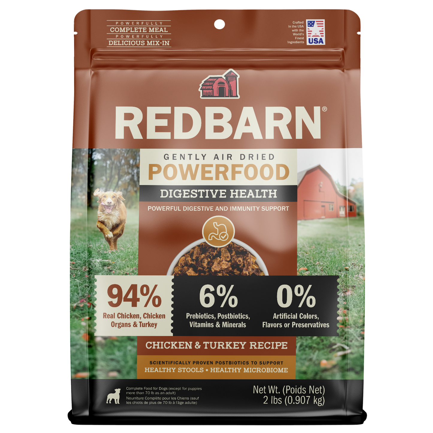 Cover Image of Redbarn Air Dried Powerfood Digestive Health Chicken & Turkey Recipe