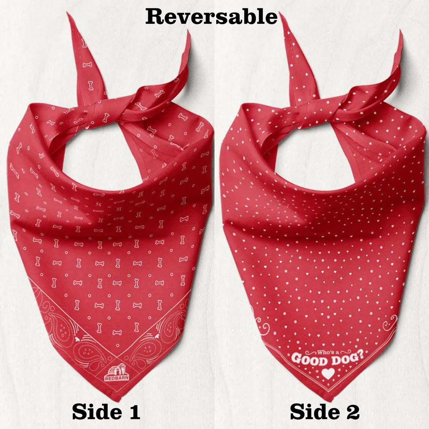 Redbarn Reversable Bandana showing both sides