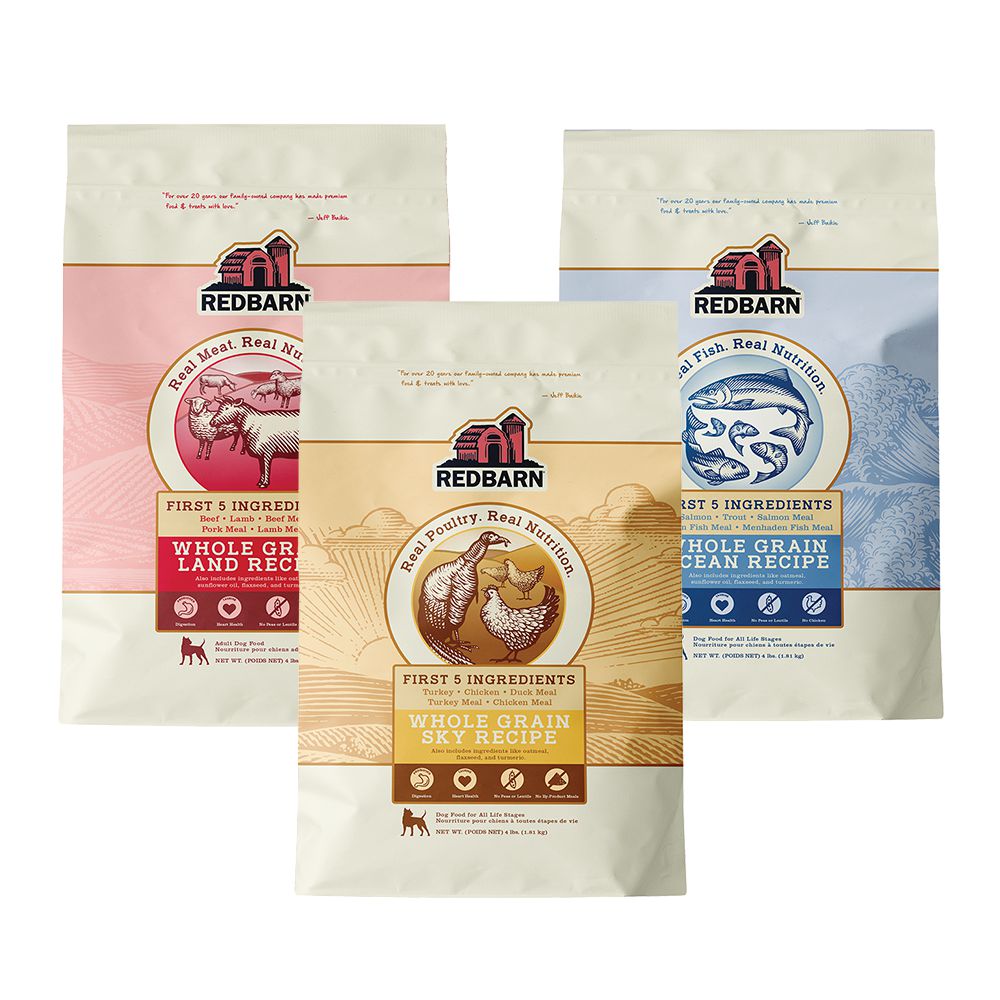 Whole Grain Dry Dog Food Variety 3-Pack - (Land, Sky and Ocean) - 4lb bags