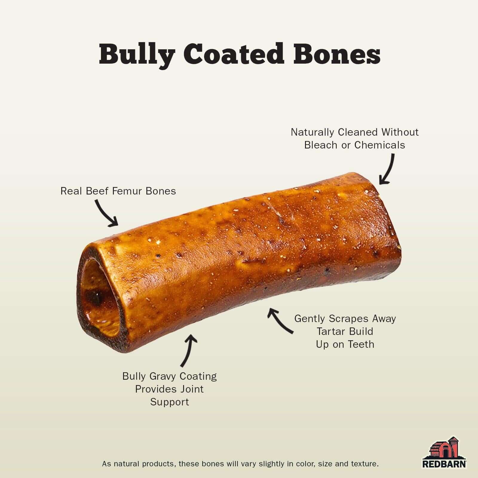 Features Bully Coated Large Bone